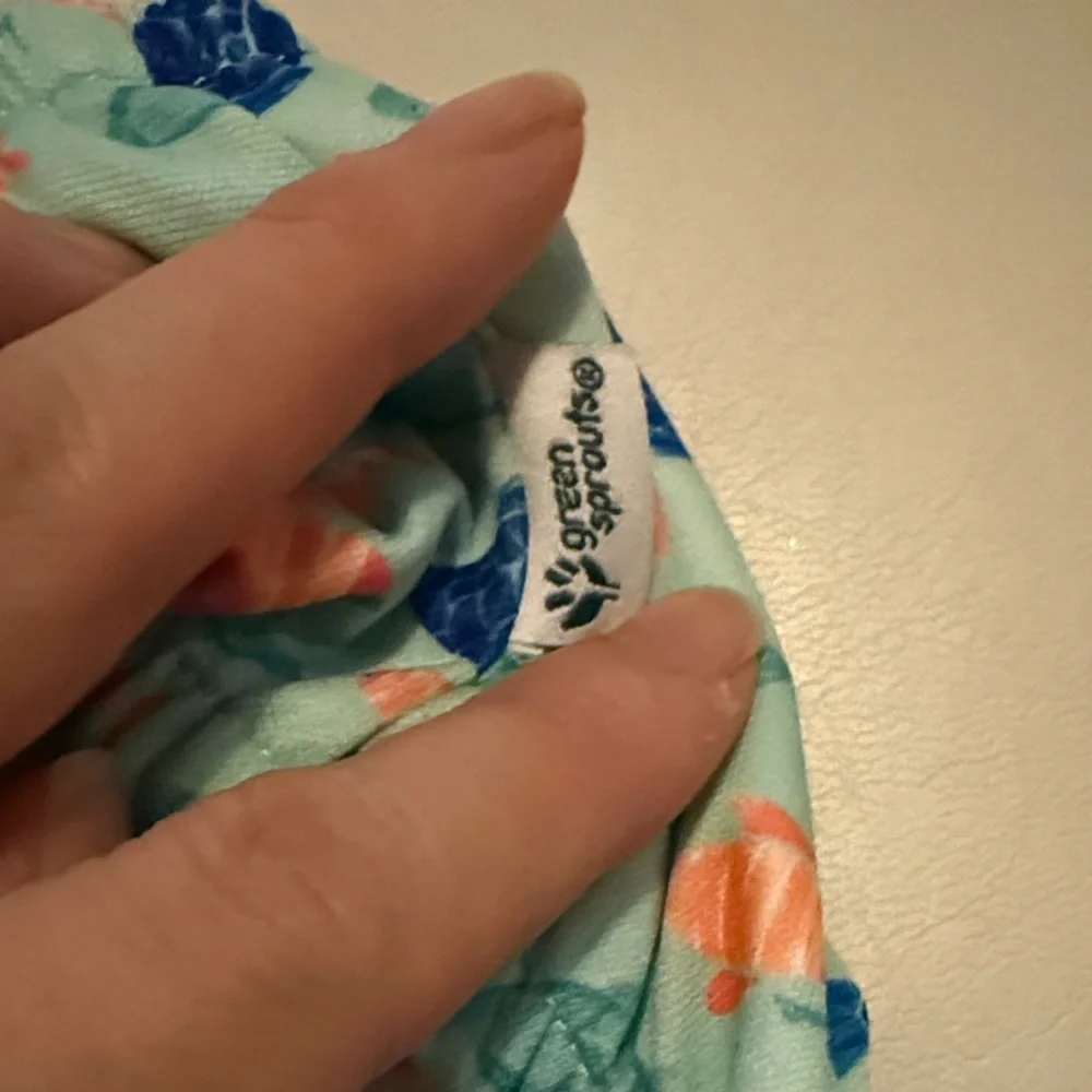 Green Sprouts Mint Fish Pattern Swim Diaper 12m